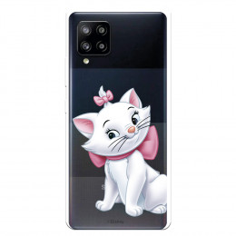 Funda para Samsung Galaxy A42 5G Oficial de Disney Marie Silueta - Los Aristogatos