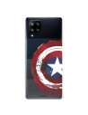 Funda para Samsung Galaxy A42 5G Oficial de Marvel Capitán América Escudo Transparente - Marvel