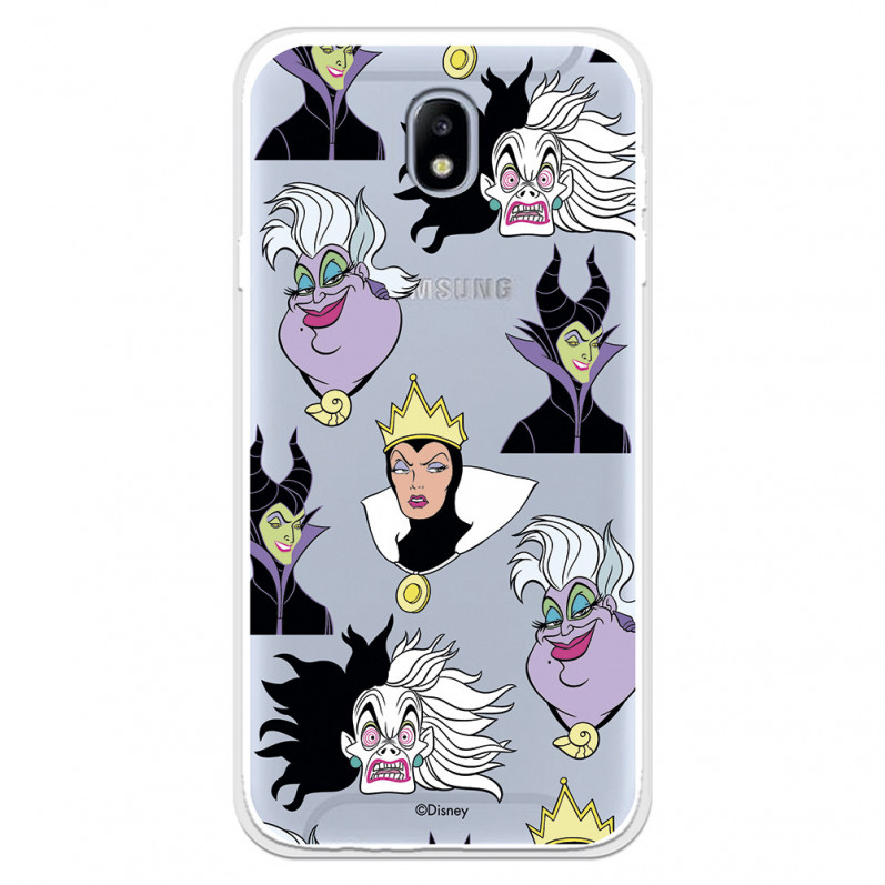 Funda para Samsung Galaxy J7 2017 Europeo Oficial de Disney Villanas Patrón - Villanas Disney