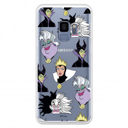 Funda para Samsung Galaxy S9 Oficial de Disney Villanas Patrón - Villanas Disney