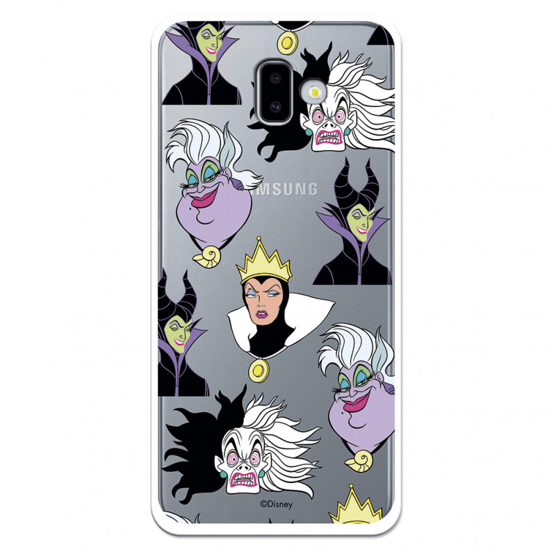 Funda para Samsung Galaxy J6 Plus Oficial de Disney Villanas Patrón - Villanas Disney