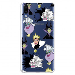 Funda para Samsung Galaxy M20 Oficial de Disney Villanas Patrón - Villanas Disney