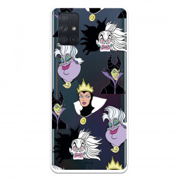 Funda para Samsung Galaxy A71 Oficial de Disney Villanas Patrón - Villanas Disney