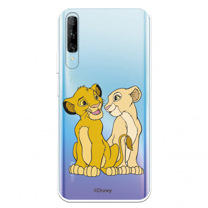 Funda para Honor 9X Oficial de Disney Simba y Nala Silueta - El Rey León