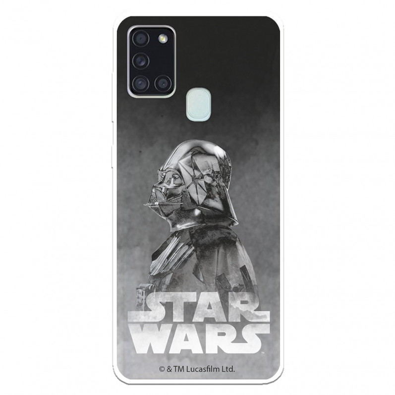 Funda para Samsung Galaxy A21S Oficial de Star Wars Darth Vader Fondo negro - Star Wars