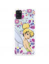 Funda para Samsung Galaxy A21S Oficial de Disney Campanilla Flores - Peter Pan