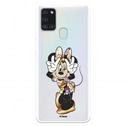 Funda para Samsung Galaxy A21S Oficial de Disney Minnie Posando - Clásicos Disney