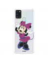 Funda para Samsung Galaxy A21S Oficial de Disney Minnie Rosa - Clásicos Disney