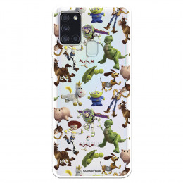 Funda para Samsung Galaxy A21S Oficial de Disney Muñecos Toy Story Siluetas - Toy Story