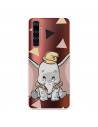 Funda para Realme X50 Pro Oficial de Disney Dumbo Silueta Transparente - Dumbo