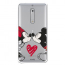 Carcasa Oficial Mikey Y Minnie Beso Clear para Nokia 5- La Casa de las Carcasas