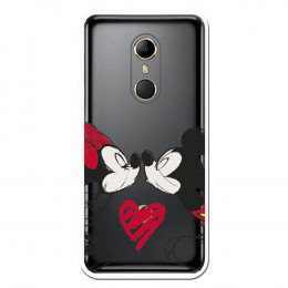 Carcasa Oficial Mikey Y Minnie Beso Clear para Vodafone Smart N9- La Casa de las Carcasas