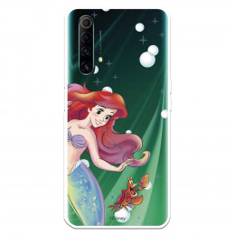 Funda para Realme X50 Oficial de Disney Ariel y Sebastián Burbujas - La Sirenita