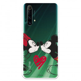 Funda para Realme X50 Oficial de Disney Mickey y Minnie Beso - Clásicos Disney