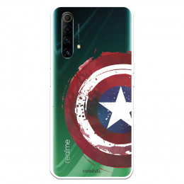 Funda para Realme X50 Oficial de Marvel Capitán América Escudo Transparente - Marvel