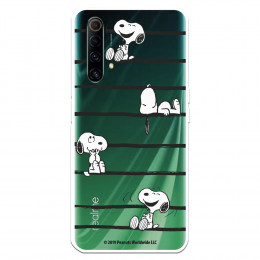 Funda para Realme X50 Oficial de Peanuts Snoopy rayas - Snoopy