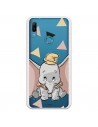 Funda para Huawei Y6S Oficial de Disney Dumbo Silueta Transparente - Dumbo