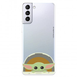 Funda para Samsung Galaxy S21 Plus Oficial de Star Wars Baby Yoda Sonrisas - The Mandalorian