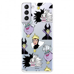 Funda para Samsung Galaxy S21 Plus Oficial de Disney Villanas Patrón - Villanas Disney