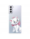 Funda para Samsung Galaxy S21 Plus Oficial de Disney Marie Silueta - Los Aristogatos