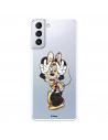 Funda para Samsung Galaxy S21 Plus Oficial de Disney Minnie Posando - Clásicos Disney