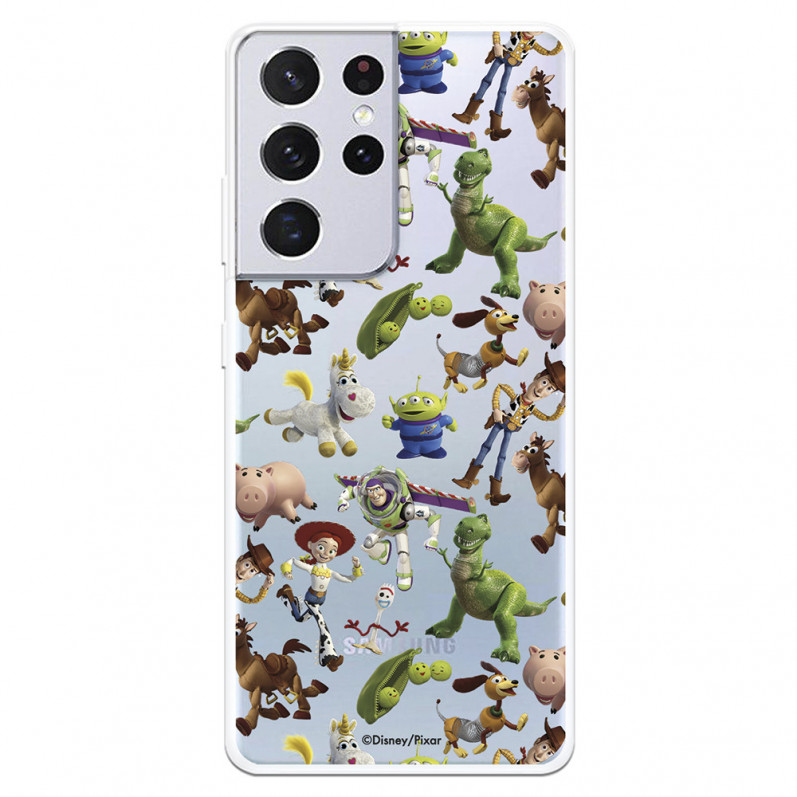 Funda para Samsung Galaxy S21 Ultra Oficial de Disney Muñecos Toy Story Siluetas - Toy Story