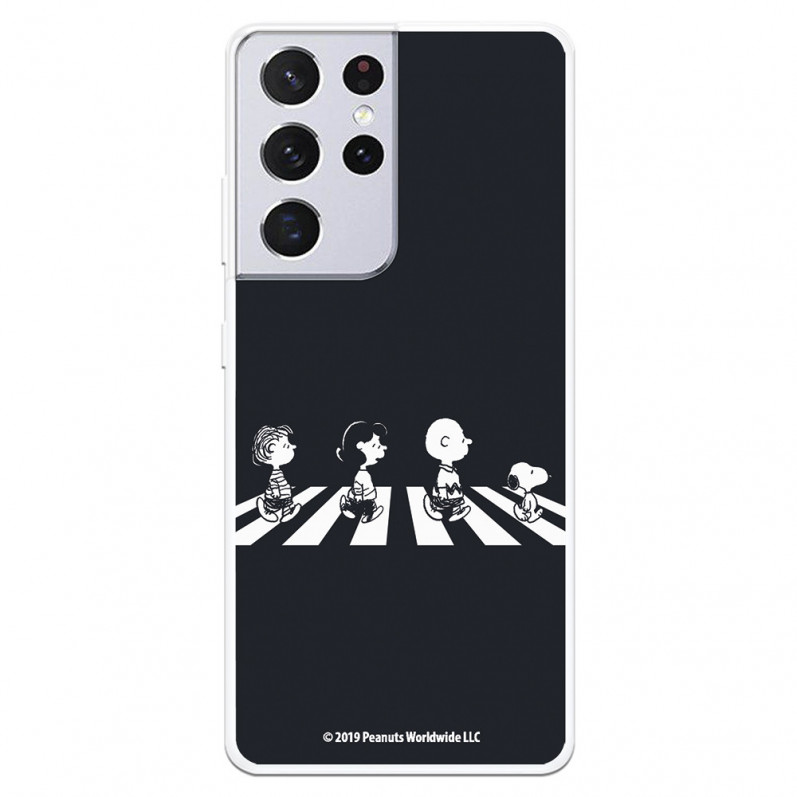 Funda para Samsung Galaxy S21 Ultra Oficial de Peanuts Personajes Beatles - Snoopy