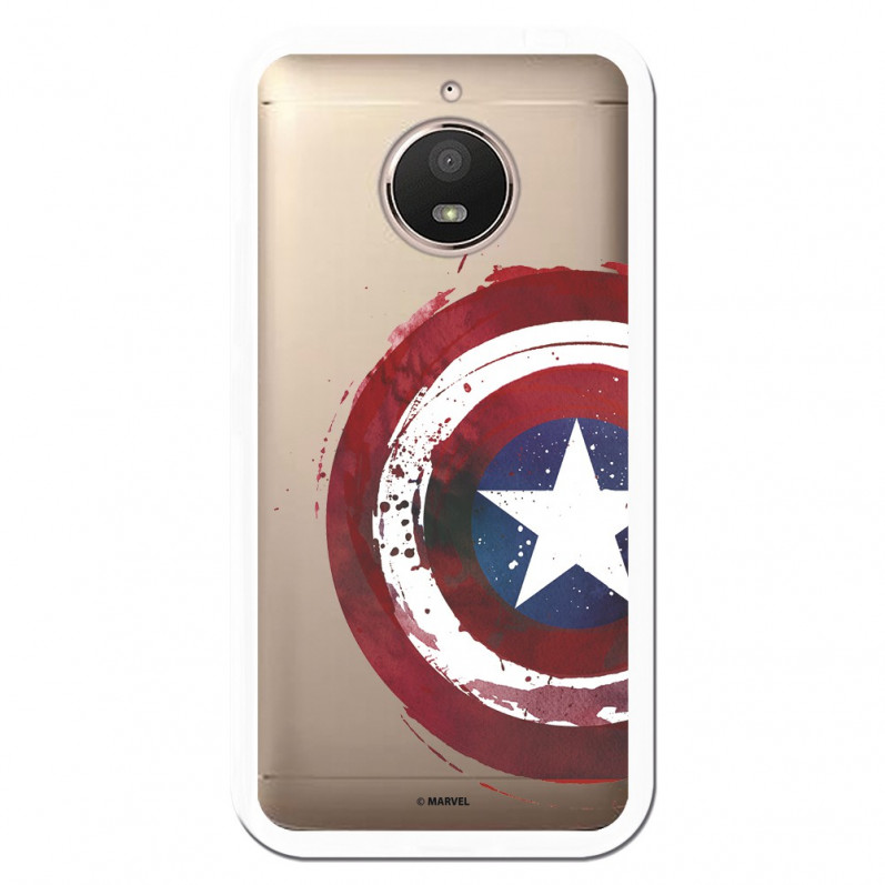 Carcasa Oficial Escudo Capitan America para Motorola Moto E4 Plus- La Casa de las Carcasas