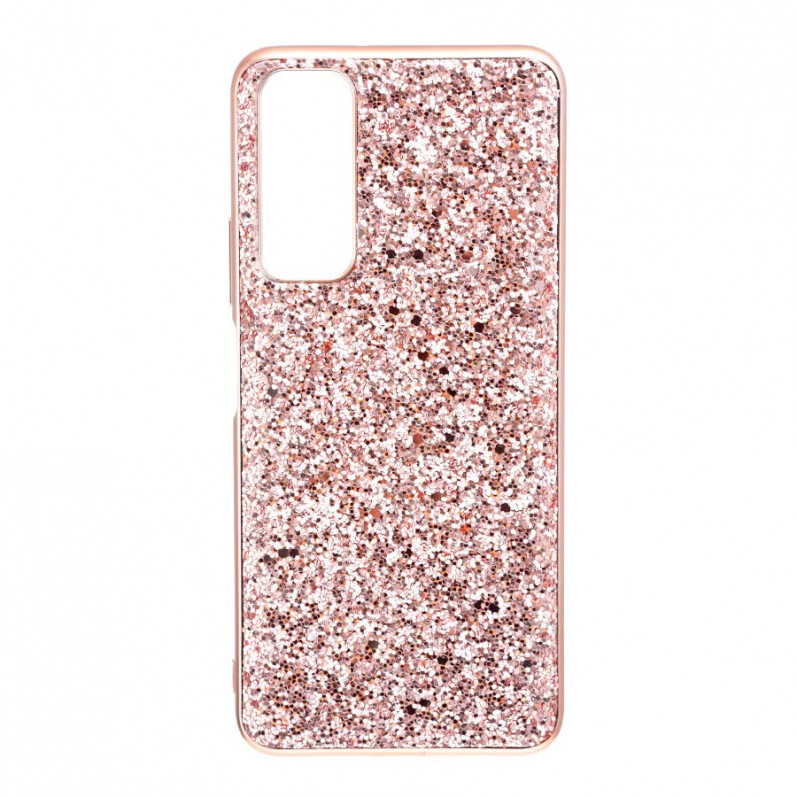 Funda para Huawei P Smart 2021 Brillantina Oro Rosa La Casa de las Carcasas