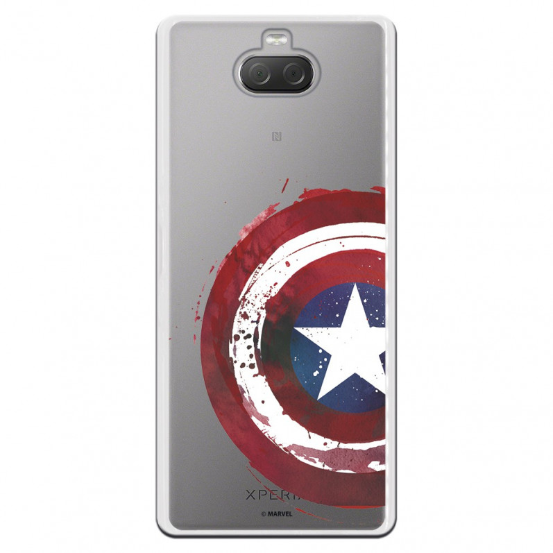 Carcasa Oficial Escudo Capitan America para Sony Xperia 10 Plus- La Casa de las Carcasas