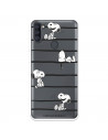 Funda para Samsung Galaxy M11 Oficial de Peanuts Snoopy rayas - Snoopy