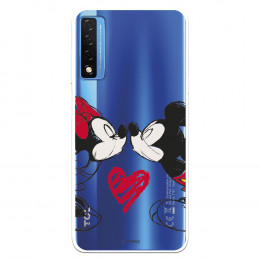 Funda para TCL 20 5G Oficial de Disney Mickey y Minnie Beso - Clásicos Disney