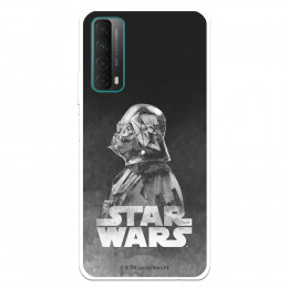 Funda para Huawei P Smart 2021 Oficial de Star Wars Darth Vader Fondo negro - Star Wars