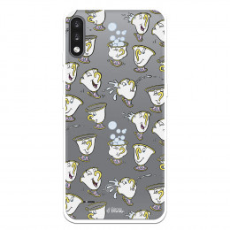 Funda para LG K22 Oficial de Disney Chip Potts Siluetas - La Bella y la Bestia