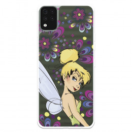 Funda para LG K42 Oficial de Disney Campanilla Flores - Peter Pan