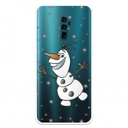 Funda para Oppo Reno 10 X Zoom Oficial de Disney Olaf Transparente - Frozen