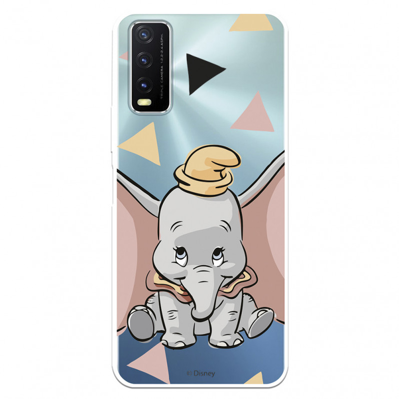 Funda para VIVO Y20S Oficial de Disney Dumbo Silueta Transparente - Dumbo