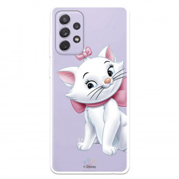 Funda para Samsung Galaxy A72 5G Oficial de Disney Marie Silueta - Los Aristogatos