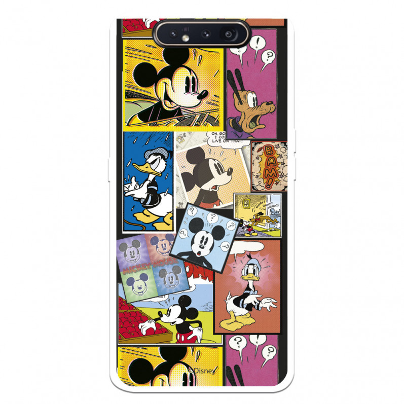 Funda para Samsung Galaxy A80 Oficial de Disney Mickey Comic - Clásicos Disney