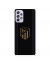 Etui Atlético de Madrid do Samsung Galaxy A72 5G Gold Crest czarne tło – oficjalna licencja Atlético de Madrid