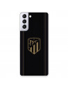 Etui Atlético de Madrid Gold Crest czarne tło Samsung Galaxy S21 Plus — oficjalna licencja Atlético de Madrid