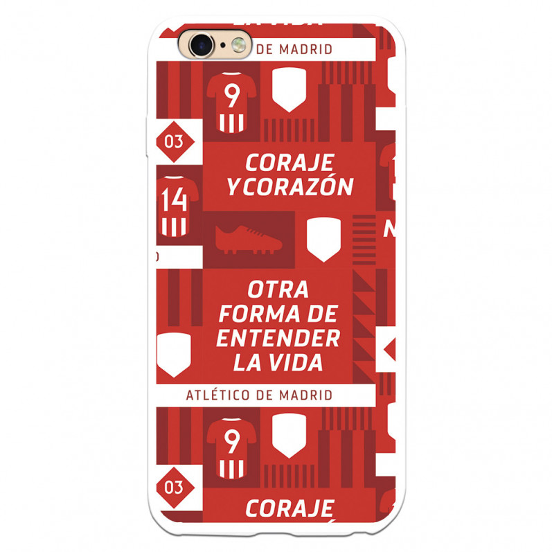 Etui Atlético de Madrid „Coraje and Heart” do iPhone 6S Plus — oficjalna licencja Atlético de Madrid