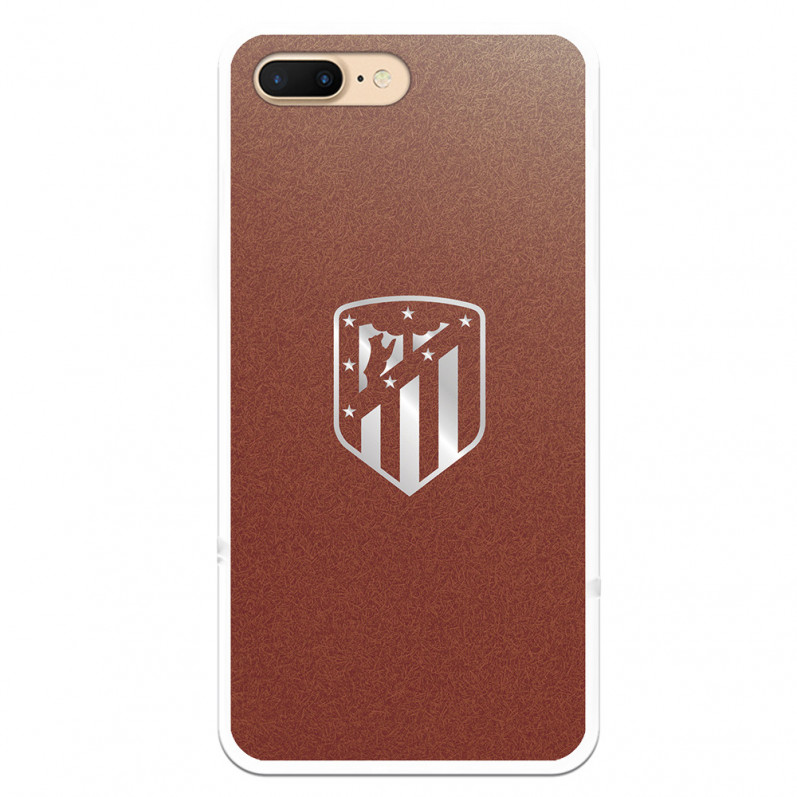 Etui Atlético de Madrid iPhone 8 Plus Srebrne tło z herbem — oficjalna licencja Atlético de Madrid