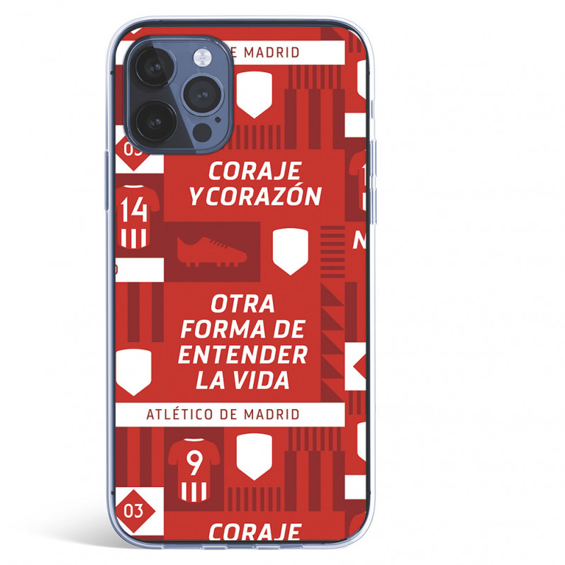 Etui Atlético de Madrid „Coraje and Heart” do iPhone 12 Pro – oficjalna licencja Atlético de Madrid