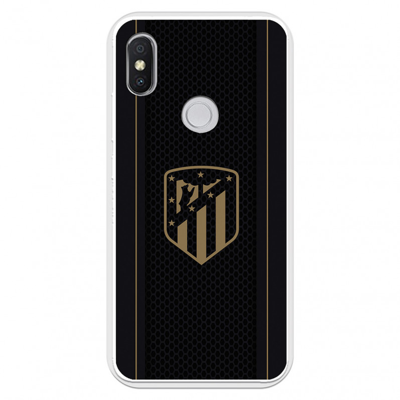 Etui Atlético de Madrid do Xiaomi Redmi S2 Gold Crest, czarne tło – oficjalna licencja Atlético de Madrid