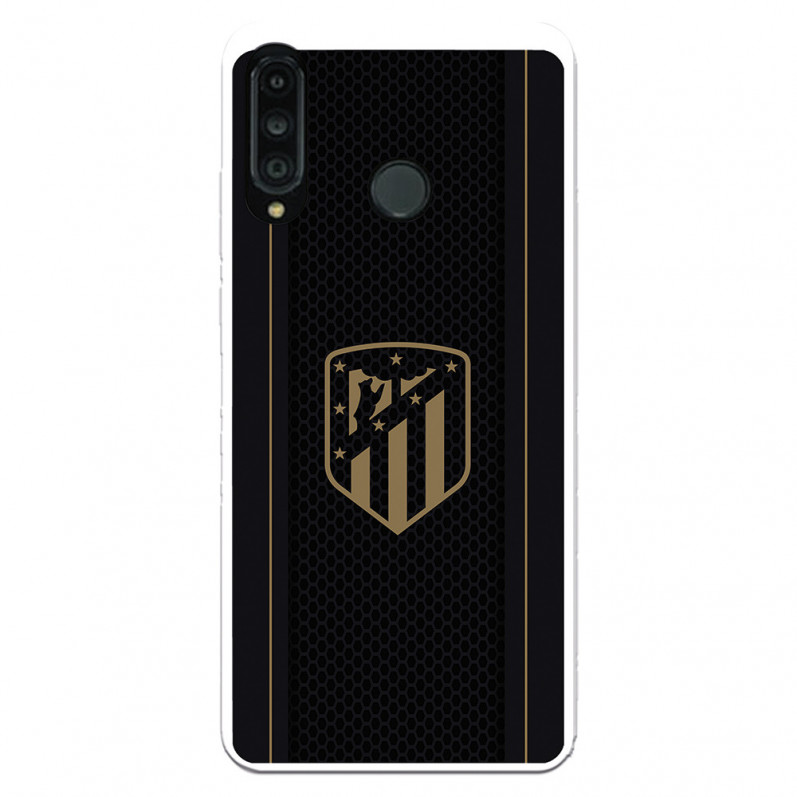 Etui Atlético de Madrid Huawei P30 Lite złote godło czarne tło – oficjalna licencja Atlético de Madrid