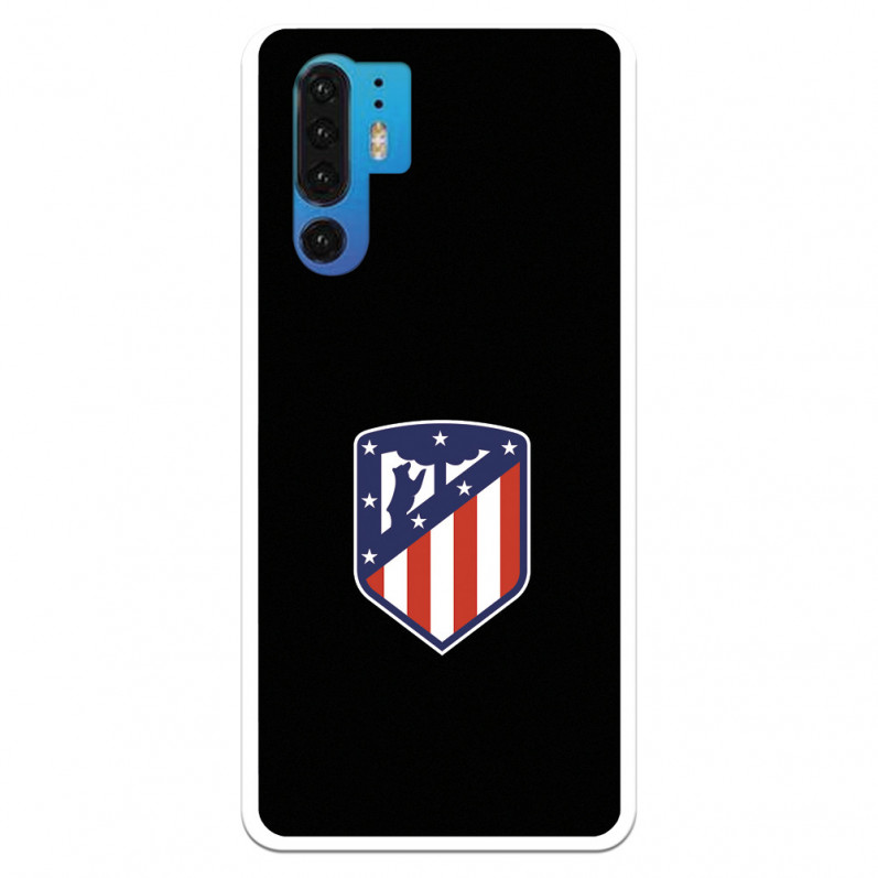 Etui Huawei P30 Pro z herbem Atlético de Madrid, czarne tło — oficjalna licencja Atlético de Madrid