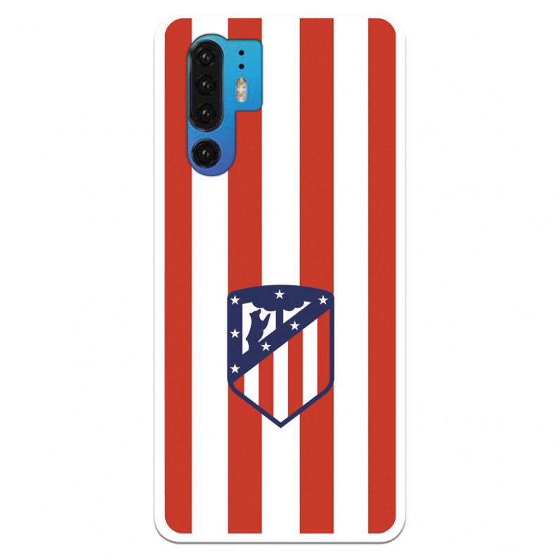 Etui Atlético de Madrid z czerwono-białym herbem do Huawei P30 Pro — oficjalna licencja Atlético de Madrid