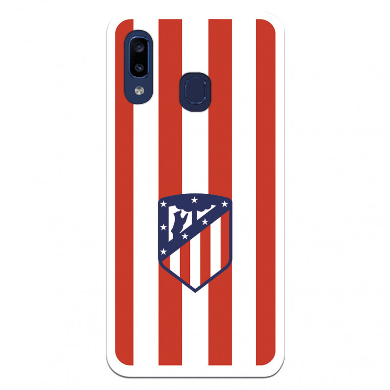 Etui Atlético de Madrid z czerwono-białym herbem Samsung Galaxy A20E — oficjalna licencja Atlético de Madrid