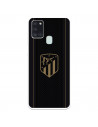 Etui Atlético de Madrid Gold Crest czarne tło Samsung Galaxy A21S — oficjalna licencja Atlético de Madrid